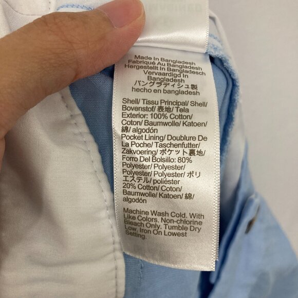 J. Crew size 16 Light Blue Cotton Shorts Comfy Coastal Vacation - Picture 3 of 11